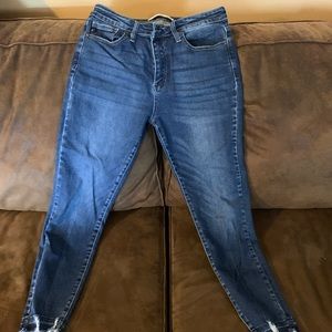 KanCan™ Skinny High Rise Ripped Hem Jean